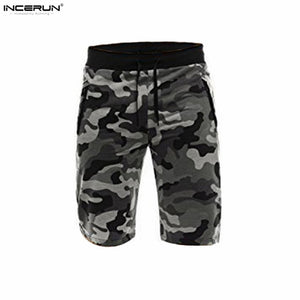 INCERUN Gyms Bodybuilding Workout Joggers Camouflage Shorts Men Military Short Pants Camouflage Camo Casual Men's Shorts