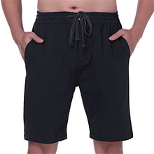 Load image into Gallery viewer, Classic M-4XL Men Casual Shorts Cotton Knee-Length Drawstring Pockets Joggers Sporting Beach Bermuda Shorts Male Solid Color