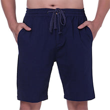 Load image into Gallery viewer, Classic M-4XL Men Casual Shorts Cotton Knee-Length Drawstring Pockets Joggers Sporting Beach Bermuda Shorts Male Solid Color