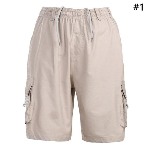 Casual Summer Cotton Shorts Men Beach Cotton Shorts Urban Fashion Leisure Multi pockets Pants