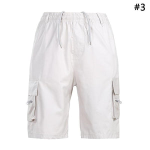 Casual Summer Cotton Shorts Men Beach Cotton Shorts Urban Fashion Leisure Multi pockets Pants
